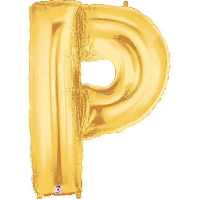 Foil Balloon 40" (101.6cmH) Letter 'P' Gold