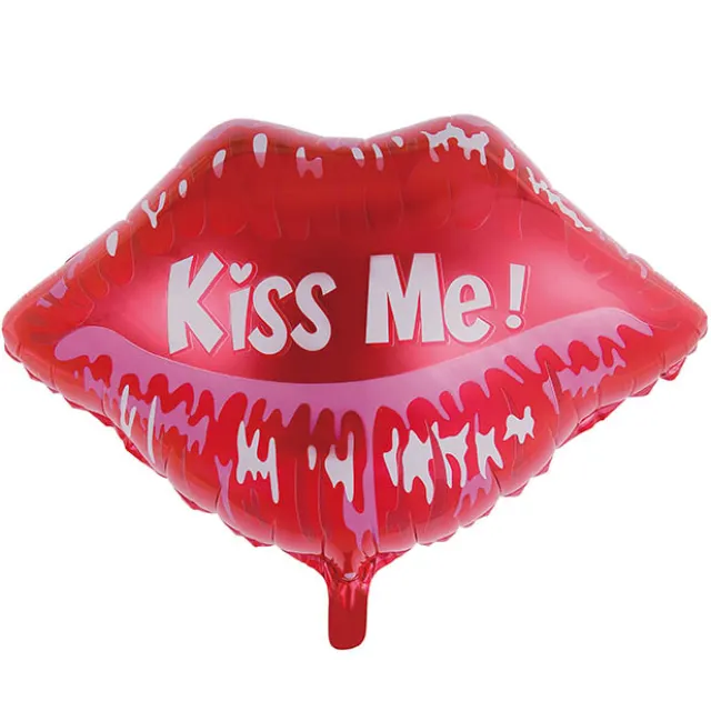 Foil Balloon 23" Red Lip Kiss Me (58x51cm)