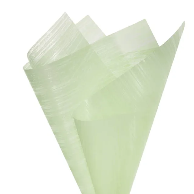 Frosted Cello 50mic Designer Stripes Sage Pk100 (50x70cm)