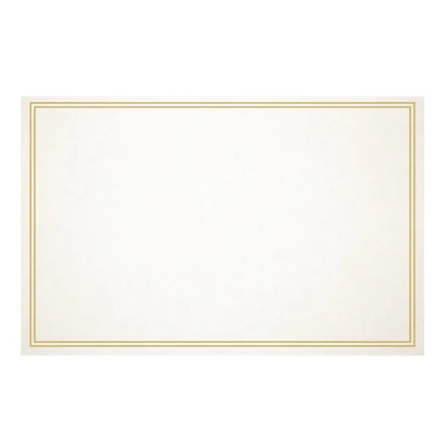 Cards Cream Texture Silhouette Gold (10x6.5cmH) Pack 50