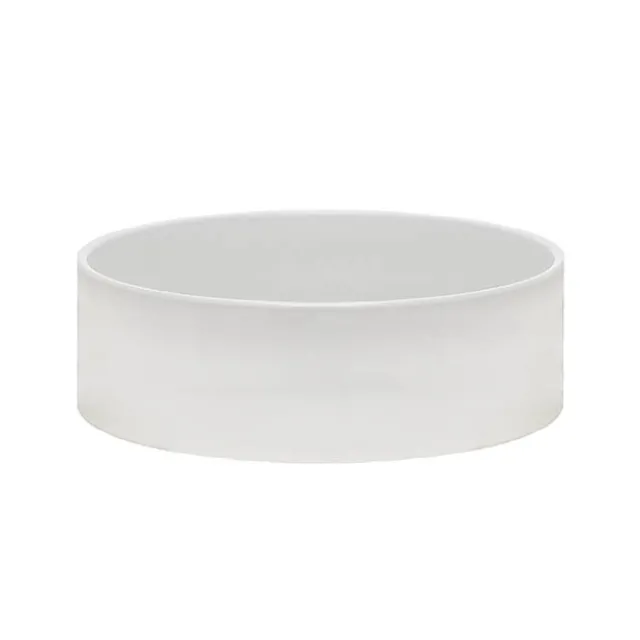 Ceramic Bondi Low Cylinder Bowl Glossy White (30Dx12cmH)