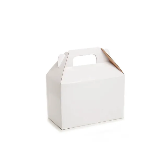 Gable Box Flat packed Medium White (21.5x12x14Hcm)