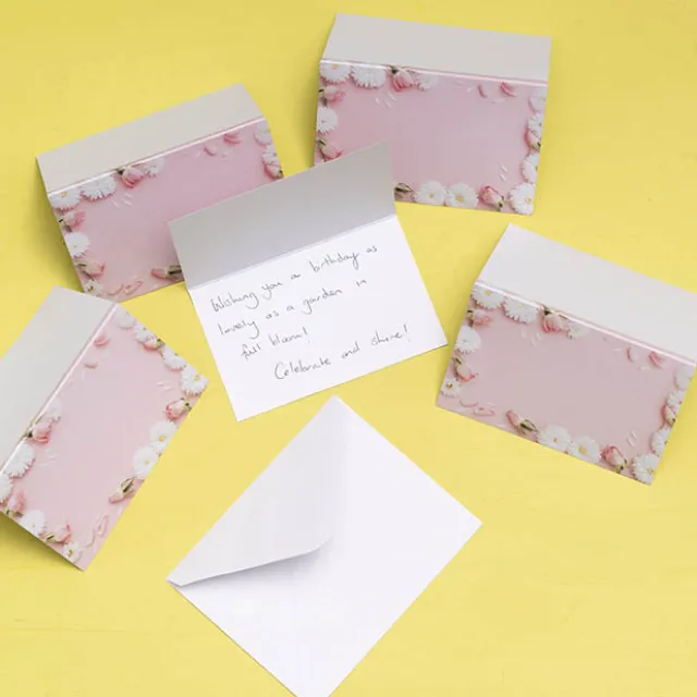 Gallery Gift Card & Envelope Flower Frame Pk25 (10x6.5cmH)