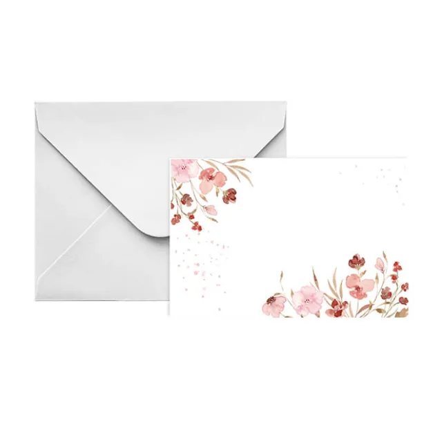 Gallery Gift Card & Envelope Flower Border Pk25 (10x6.5cmH)