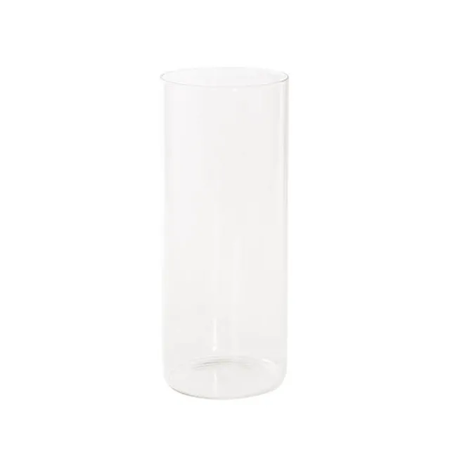 Glass Cylinder Floral Event Vase Clear (12Dx30cmH)