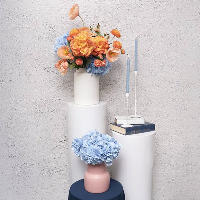 Giant Hydrangea Stem Sky Blue (25cmDx54cmH)