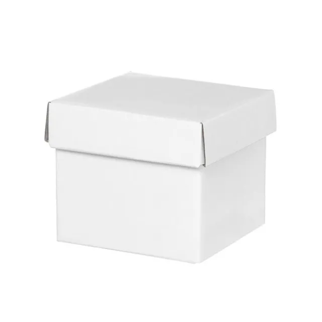 Gift Box with Lid Mini Flat Pack Gloss White (13x12cmH)