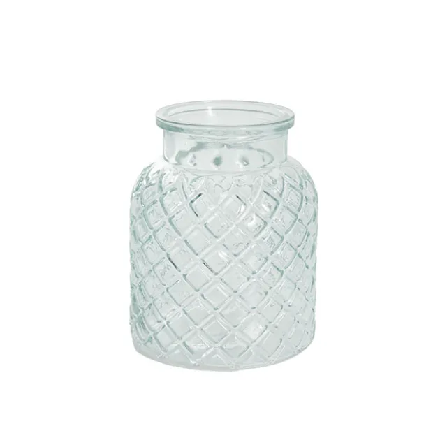 Glass Ann Bottle Vase Spanish Green (14x16cmH)