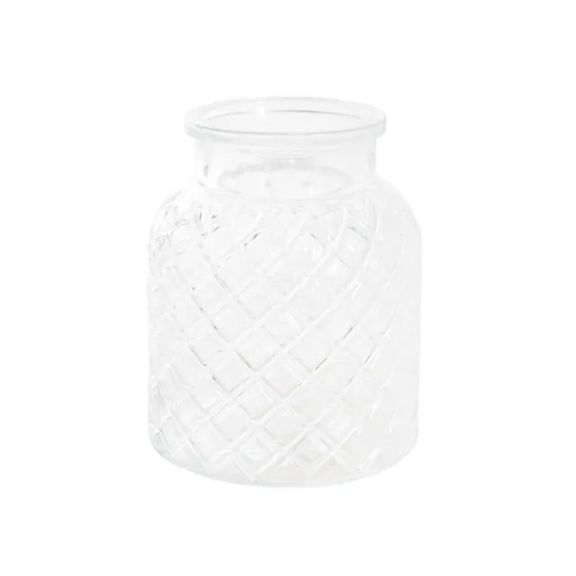 Glass Ann Bottle Vase Clear (14x16cmH)