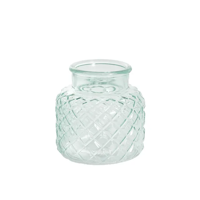 Glass Ann Bottle Vase Small Spanish Green (12.3x12cmH)