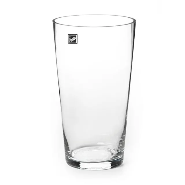 Glass Conical Floral Vase Clear (14Dx25cmH)