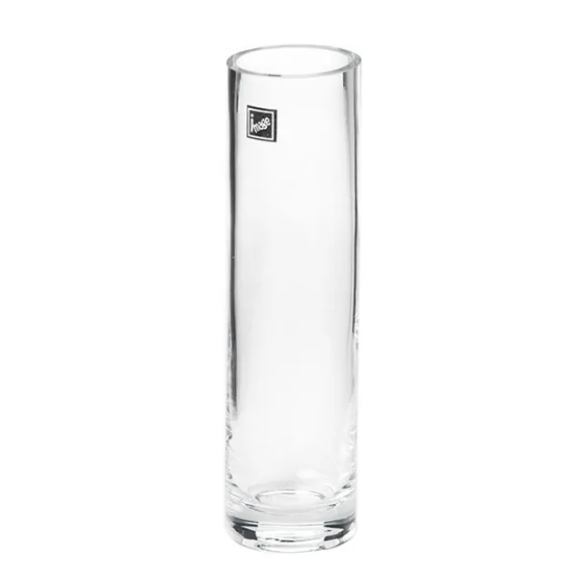 Glass Cylinder Bud Vase Clear (6Dx22cmH)