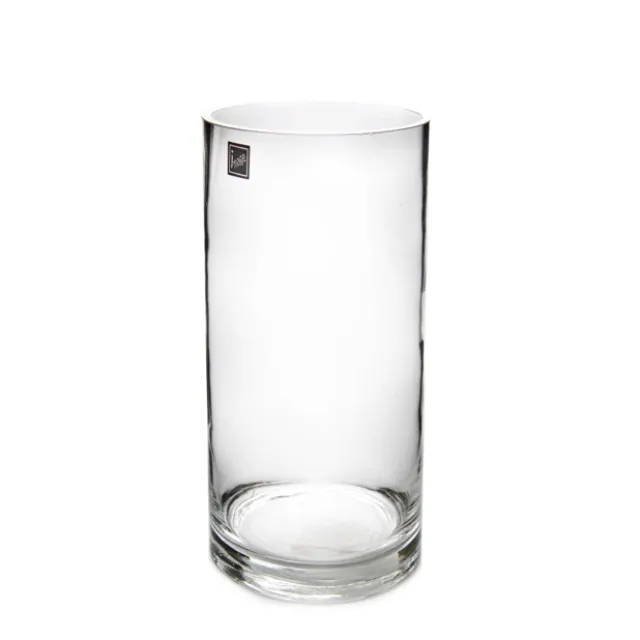 Glass Cylinder Vase Clear (14Dx32cmH)