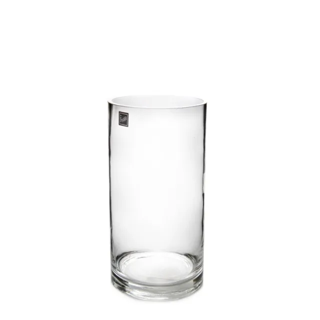 Glass Cylinder Vase Clear (10Dx26cmH)
