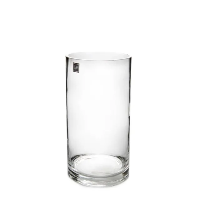 Glass Cylinder Vase Clear (12Dx28cmH)