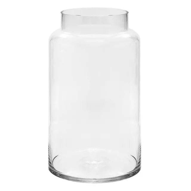Glass Dimi Squat Dome Vase Large Clear (13TDx18BDx30cmH)