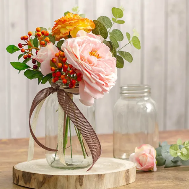 Glass Mason Jar Clear (6x17cmH) Promo