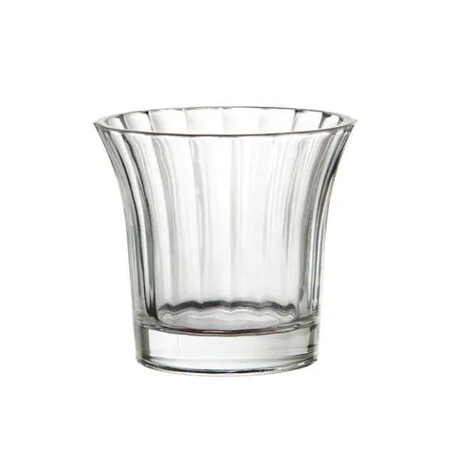 Glass Tealight Candle Holder Flared Clear (8x7cmH)