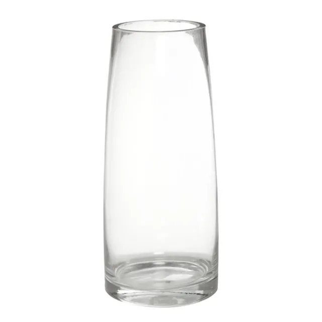 Glass Torpedo Sturdy Vase Clear (12Tx15Bx35cmH)