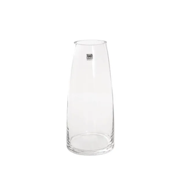 Glass Torpedo Sturdy Vase Round Base Clear (6.5Tx10Bx22cmH)