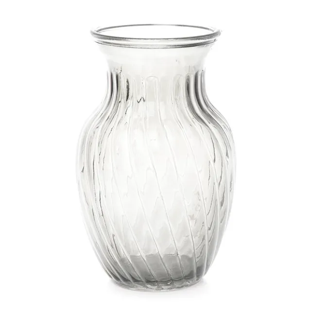 Glass Twist Country Bella Vase Clear (12Dx20cmH)