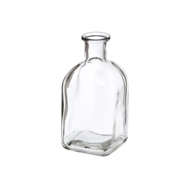 Glass Vintage Bottle Celine Square Clear (6.5x13.5cmH)