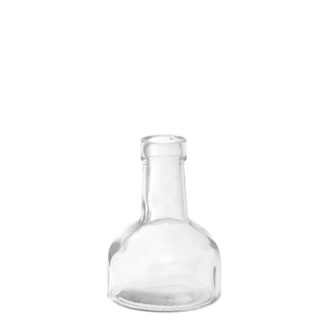 Glass Vintage Bottle Bud Vase Clear (3.3TDx8.4BDx12cmH)