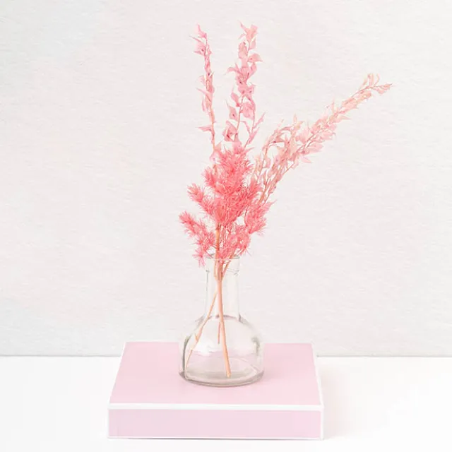 Glass Vintage Bottle Bud Vase Clear (3.3TDx8.4BDx12cmH)