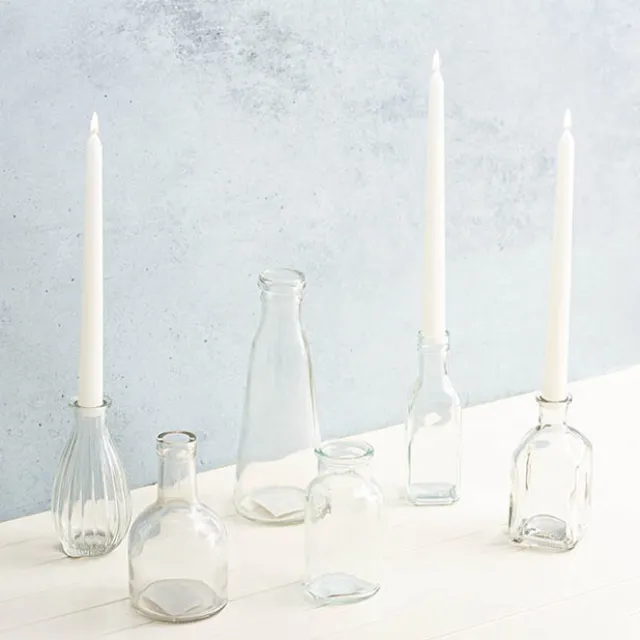 Glass Vintage Bottle Celine Cylinder Clear (6.7x13cmH)