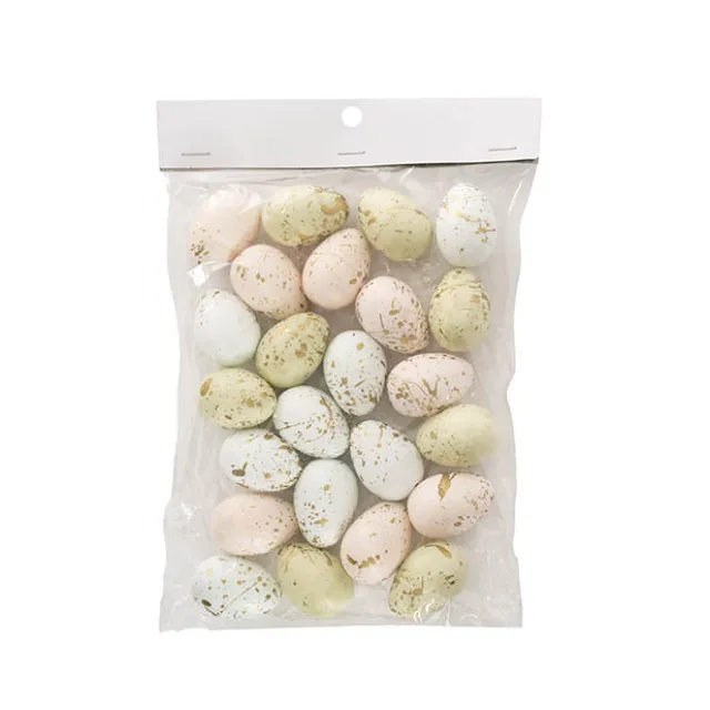Gold Speckled Mini Easter Eggs Pack 24 Pastel (4cmD)