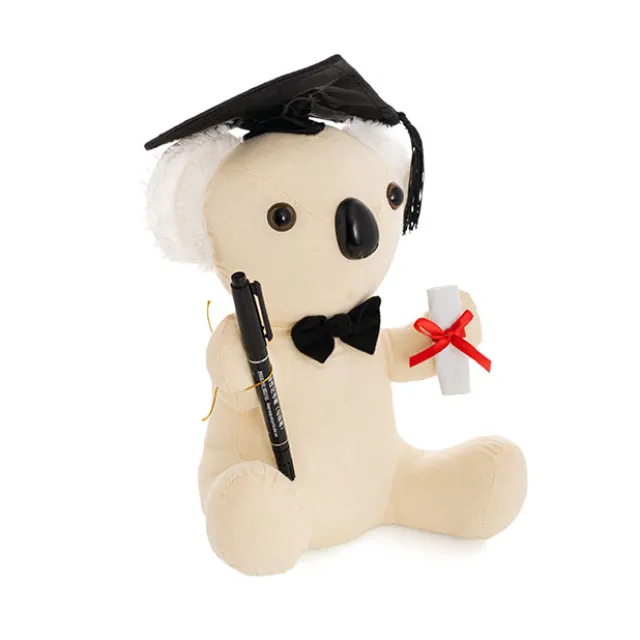 Graduation Signature Calico Koala with Pen (25cmST)