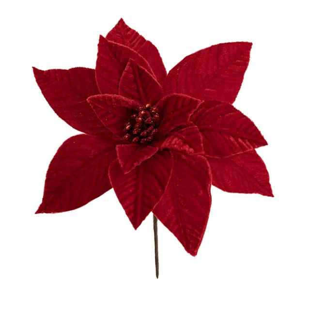 Grand Christmas Poinsettia Pick Red (27cmDx29cmH)