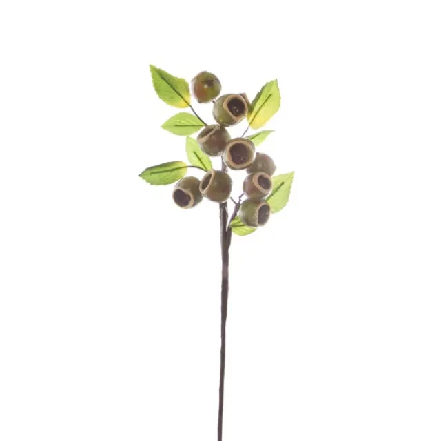 Gumnut Spray Large x10 Green Brown (38cmH)