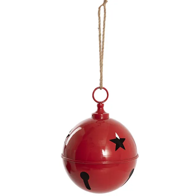 Giant Hanging Christmas Star Bells Red (21x34.5cm)