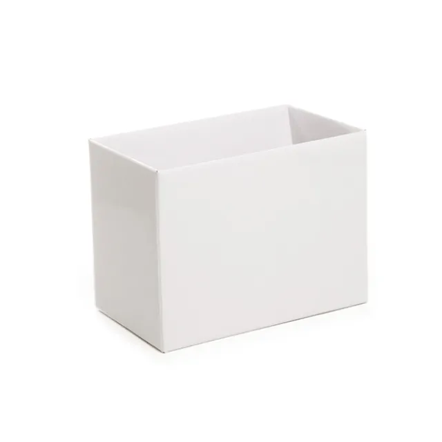 Hamper Box Rectangle Flat Pack Small White (17.5x10.5x13cmH)