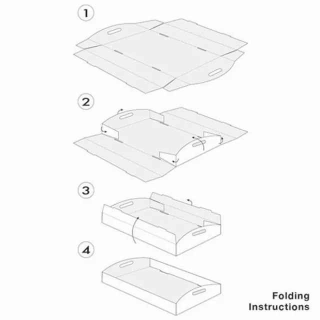 Hamper Tray Flat Pack Large Red (45x30x9cmH)
