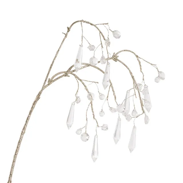 Draping Acrylic Crystal Spray Champagne (69cmH)