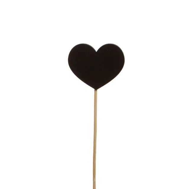 Heart Chalkboard Pick (5.5x4.5x14.5cm) Pack 5