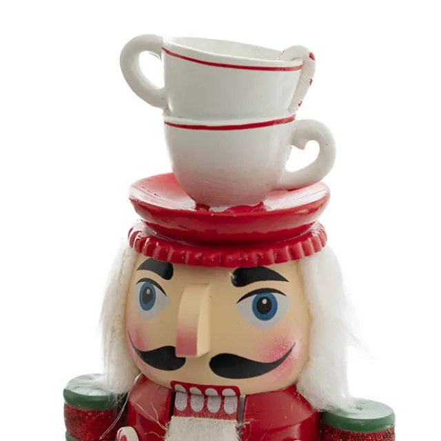 Nutcracker Holding Gingerbread Man Red & Green (36cmH)