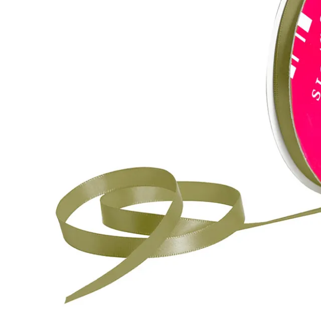 Bulk Ribbon Single Face Satin Olive (10mmx50m)