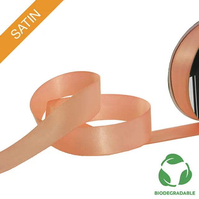 Ribbon Bio-Poly Blend Deluxe Satin Peach (25mmx25m)