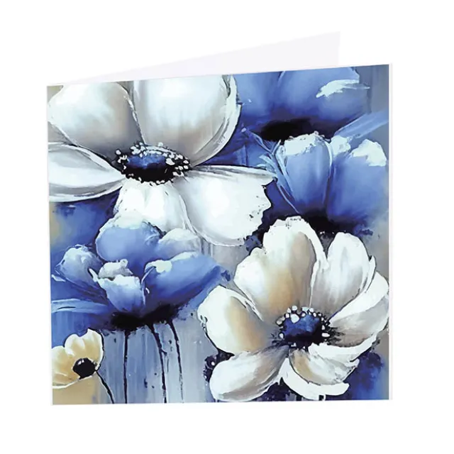 Nouvelle Gift Card & Envelope White Anemone Pk25 (10x10cmH)