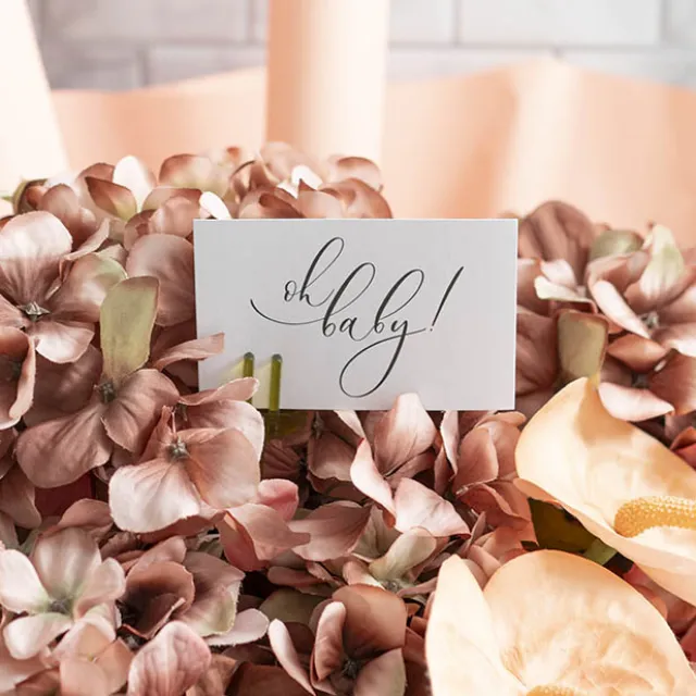 Cards White Oh Baby! Stylish Black (10x6.5cmH) Pk 50