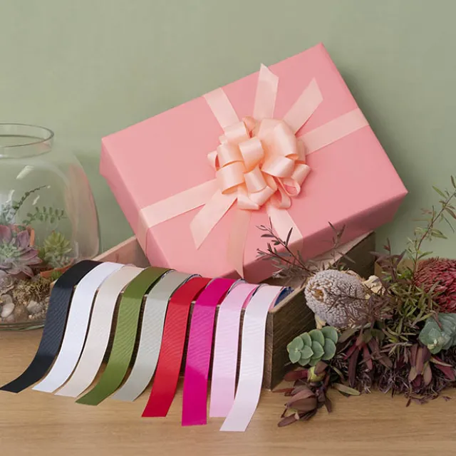 Ribbon Bio-Poly Blend Grosgrain Moss Green (25mmx25m)