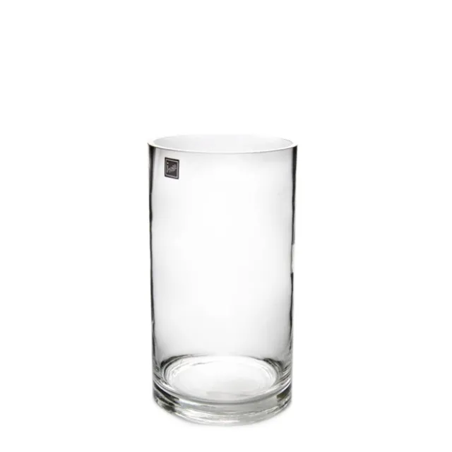 Glass Cylinder Vase Clear (12Dx25cmH)