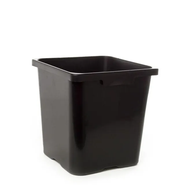 Flower Bucket Plastic Square 06L Black (18x24cmH)