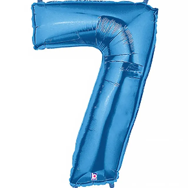 Foil Balloon 40" (101.6cmH) Number '7' Blue