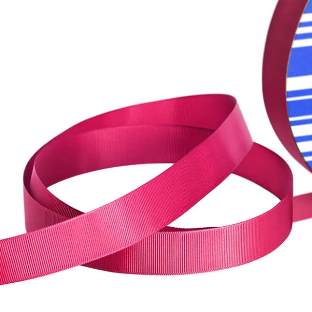Jumbo Bulk Ribbon Grosgrain Plain Hot Pink (25mmx100m)