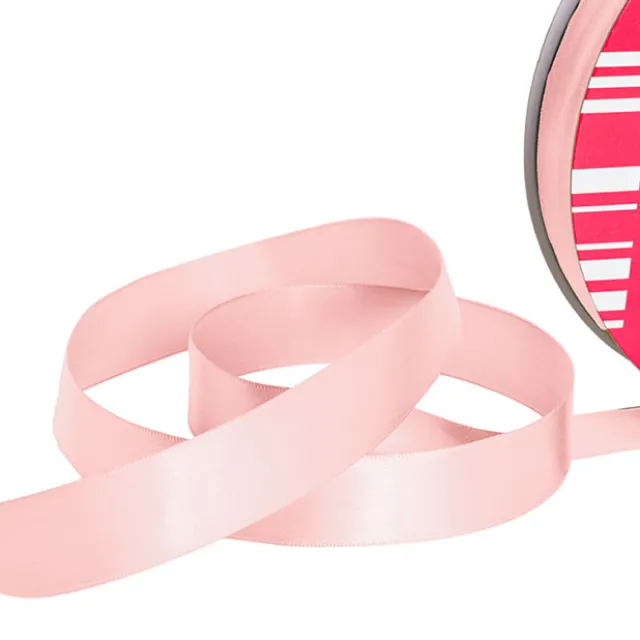 Jumbo Bulk Ribbon Single Face Satin Baby Pink (25mmx100m)