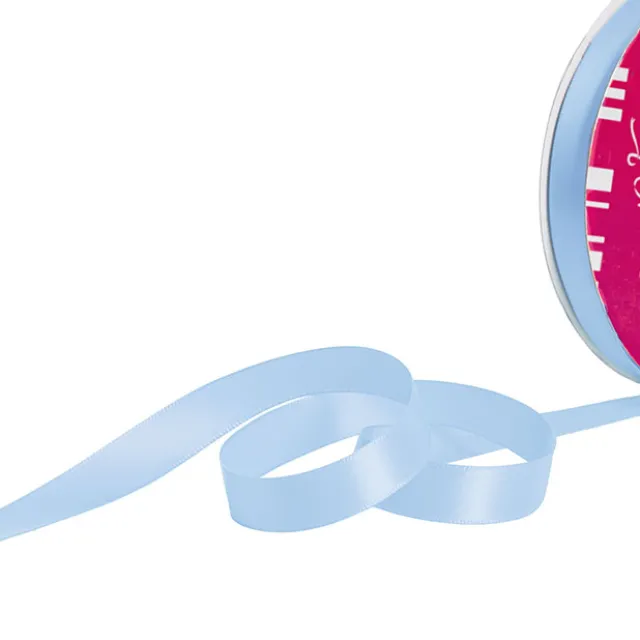 Bulk Ribbon Single Face Satin Sky Blue (15mmx50m)
